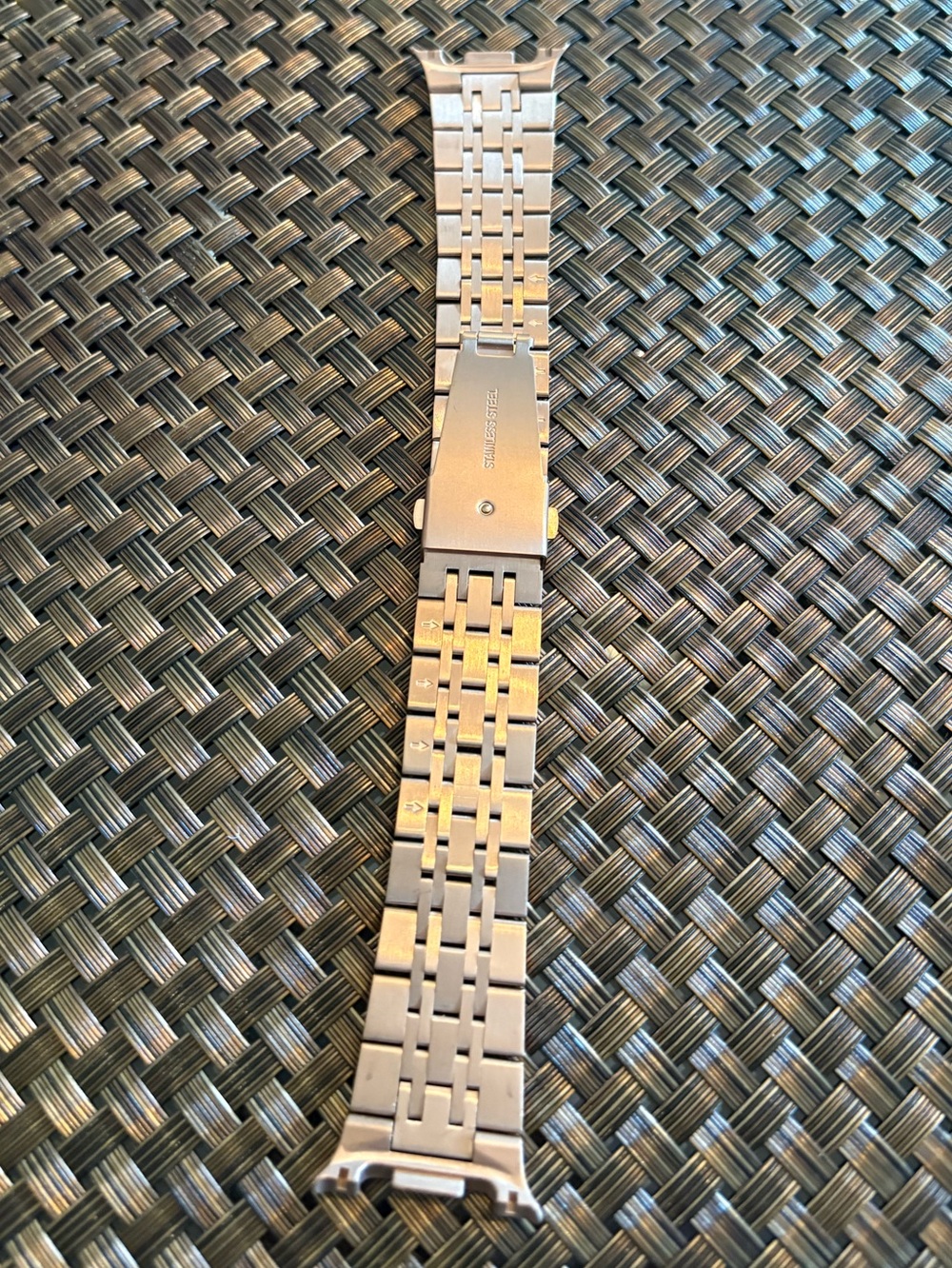 Watch Band- Stainless Steel Rose gold watch band. I am not sure on the size